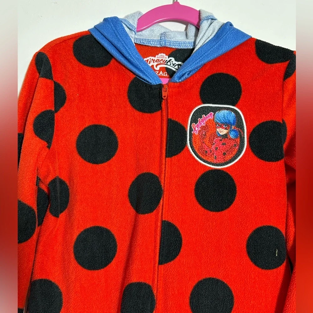 Miraculous Ladybug Cosplay Pajama Jumpsuit footie Costume Kids‎ Size S 6 6X